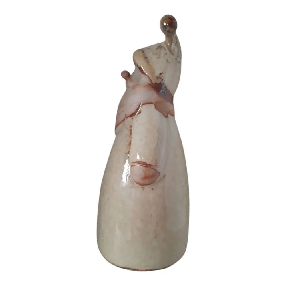 Ceramic Pottery Farmhouse Santa Figure - Picture 5 of 6